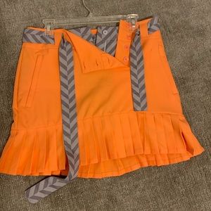 Nike golf skirt in coral and grey